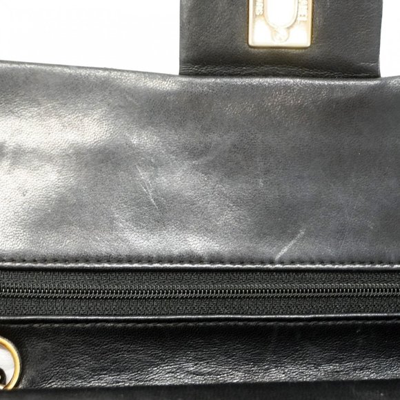 Chanel Shoulder Bag Matelasse W Flap Chain Lambskin Black Women's - Picture 9 of 16